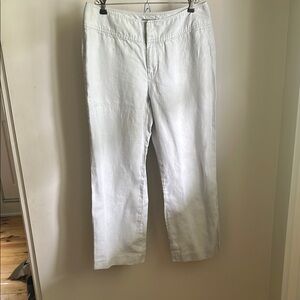 Banana Republic Light Gray cropped Linen Pants